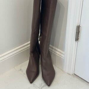 Marc Fisher Brown Knee High Leather Boots